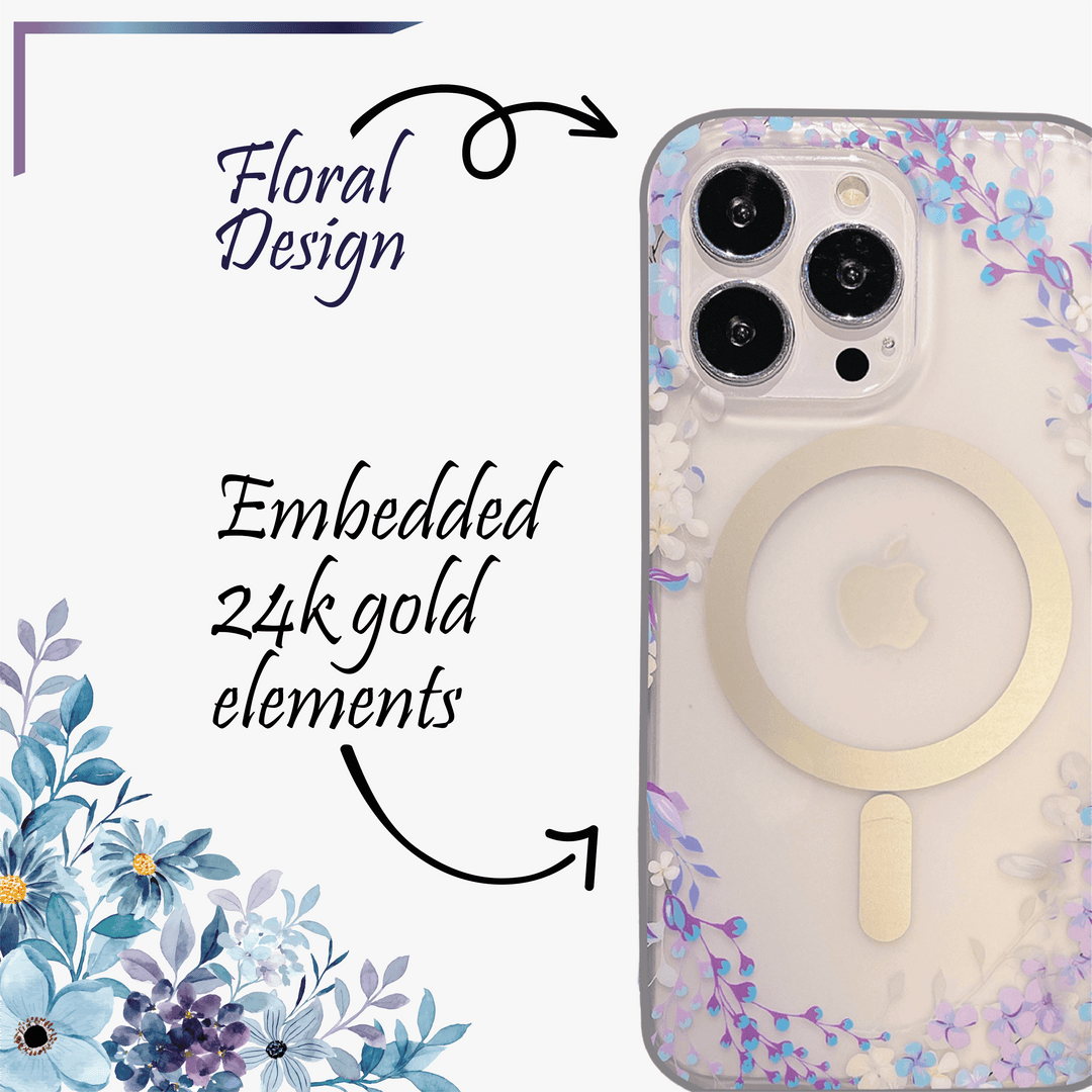 iPhone 11 Blue Mandora Mixed Lilly Floral Case