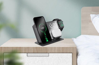 4 in 1 Wireless Fast Charger for Samsung Galaxy S23 Series With Alarm Clock - Luxystudio