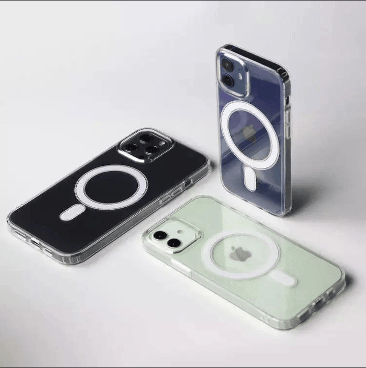 Iphone 14 and 13 Transparent MagSafe Case | Slim Fit | Clear | Shockproof | Luxystudio - Luxystudio
