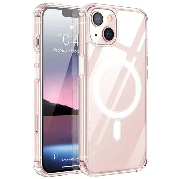 Iphone 14 and 13 Transparent MagSafe Case | Slim Fit | Clear | Shockproof | Luxystudio - Luxystudio