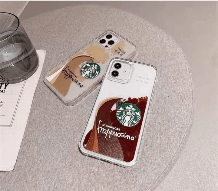 Starbucks Cases Float Flow Liquid LUXY Studio Coffee Phone Case for iPhone 13 | Hard Back PC Cover Casing Brand: Luxy Studio Cases - Luxystudio