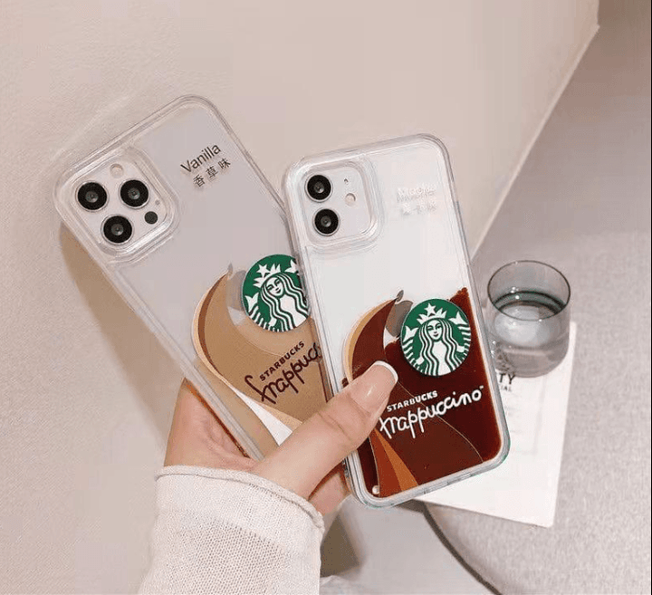 Starbucks Cases Float Flow Liquid LUXY Studio Coffee Phone Case for iPhone 13 Pro Max| Hard Back PC Cover Casing Brand: Luxy Studio Cases - Luxystudio