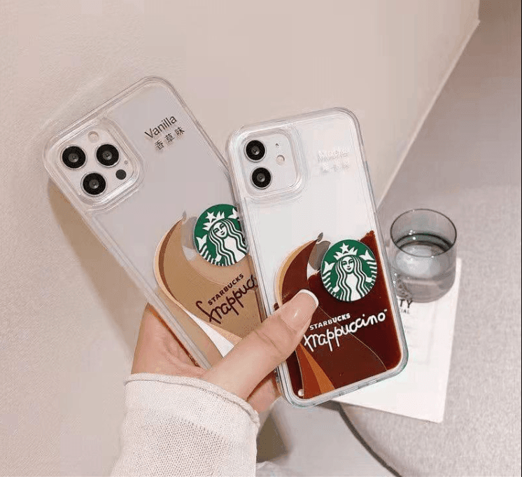 Starbucks Cases Float Flow Liquid LUXY Studio Coffee Phone Case for iPhone 14 Pro| Hard Back PC Cover Casing Brand: Luxy Studio Cases - Luxystudio