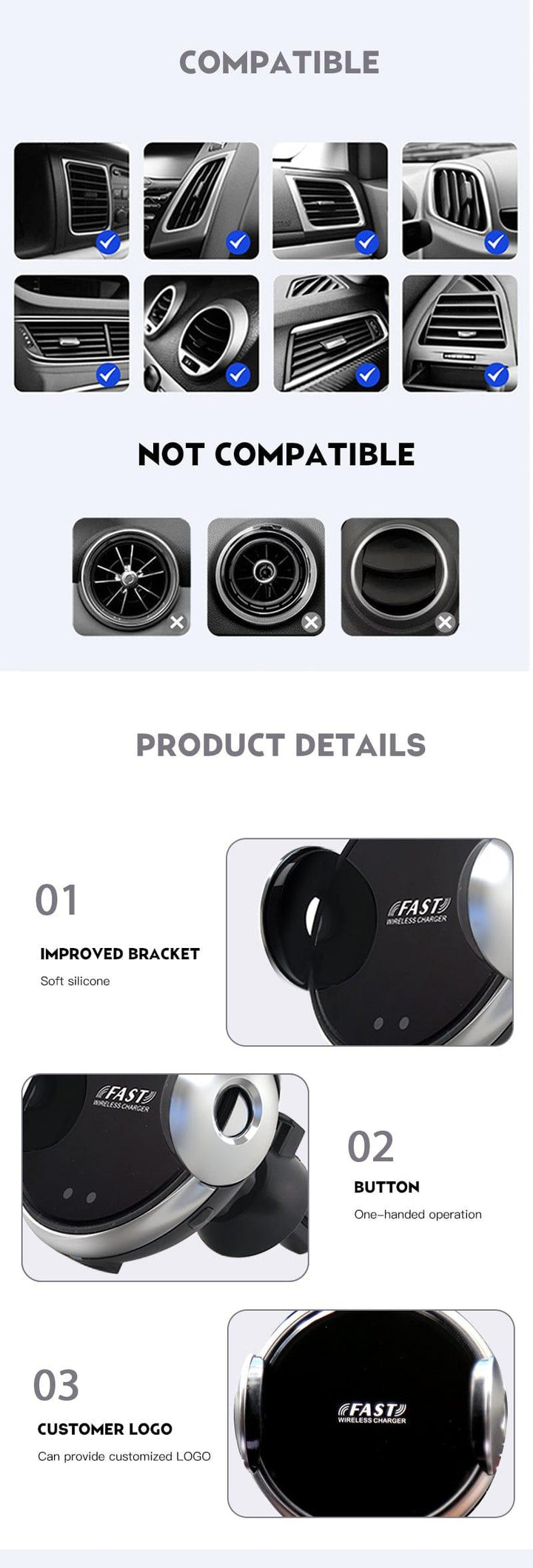 W9- Car Wireless Charger - Luxystudio
